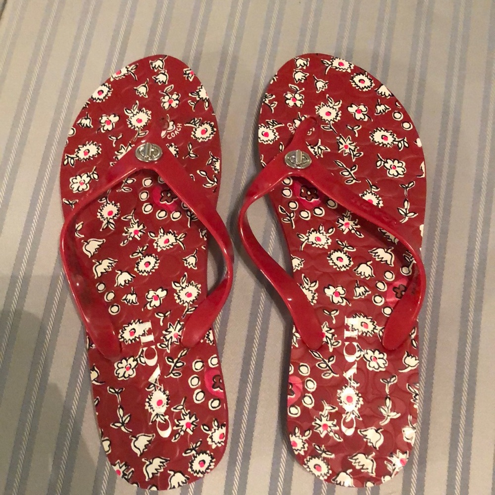 Coach flip flops